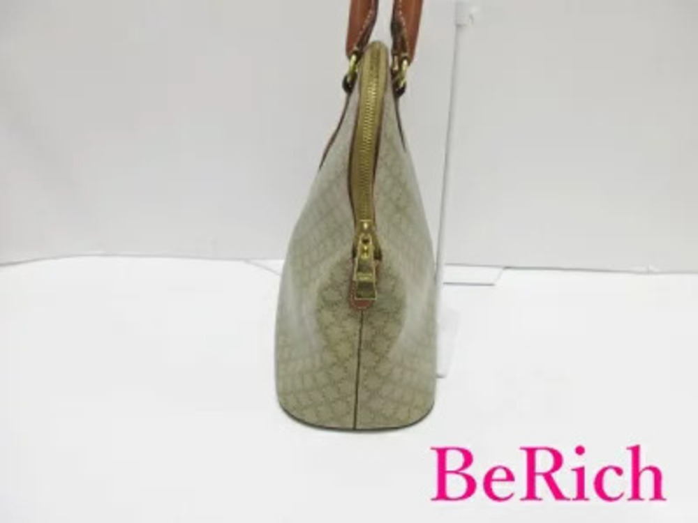 Celine blazon Macadam leather shoulder bag Handbag beige Tan